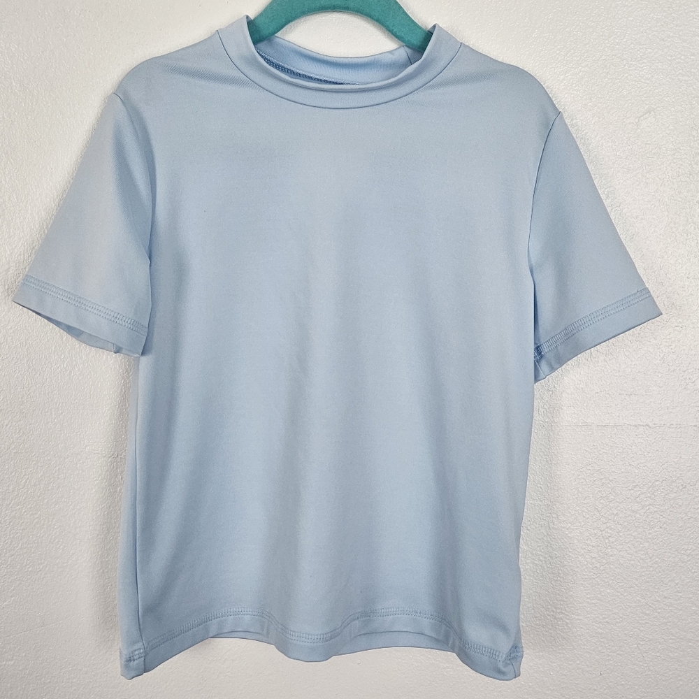 Cat & Jack Light Blue Short Sleeve Performance Tee‎ Shirt Size Small 6/7